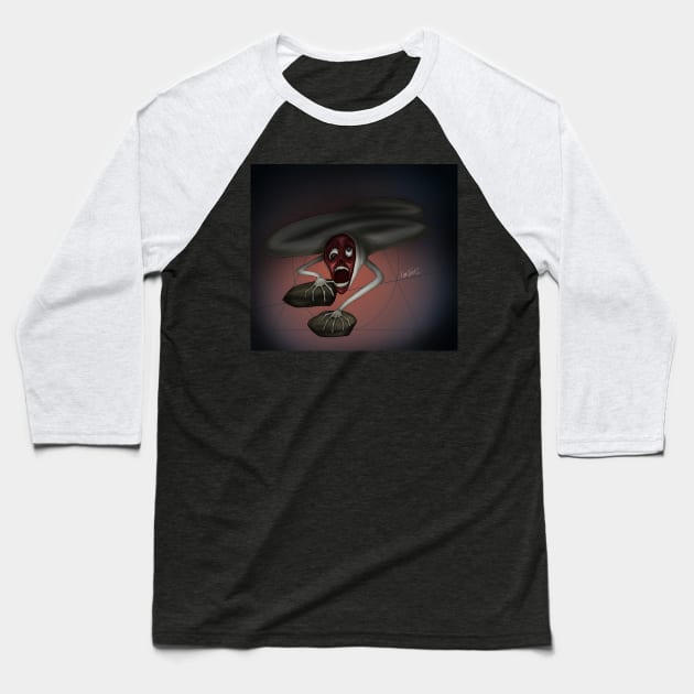 Bridge Worm Cryptid Art Baseball T-Shirt by Kae Fae's Creative Baye